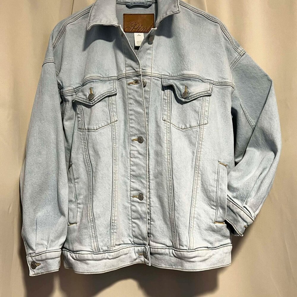 NWOT Victoria Secret Pink Trucker Jacket Oversized Size M - Picture 3 of 15